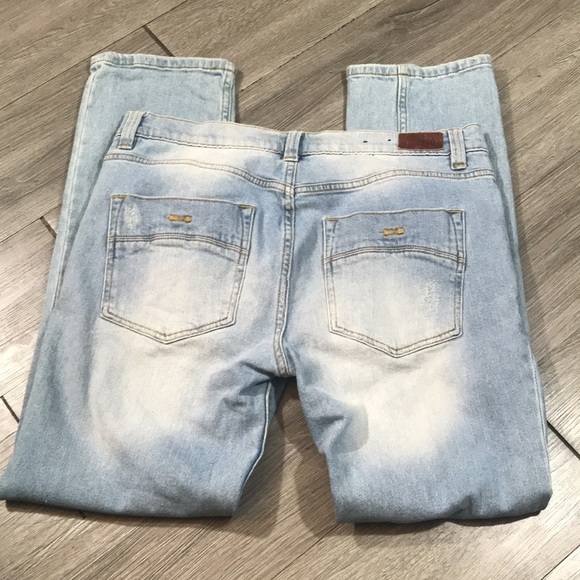 RSQ “London Skinny” Light Wash Distressed Stretch Jeans  size 32x30 - Picture 3 of 12